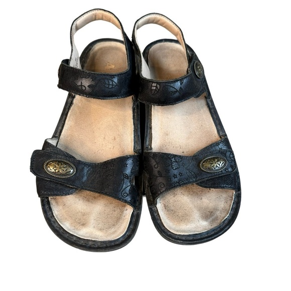 Alegria PG Lite Vienna Sandals Womens 8 US 38 EU Black Leather Slingback VIE-951 - Picture 3 of 7